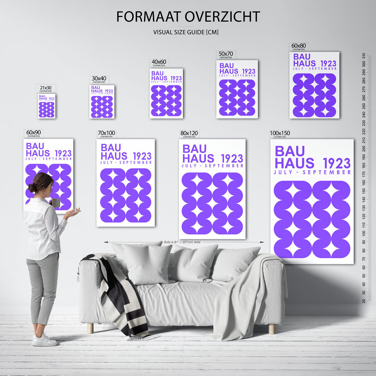 Vormritme en kleur Poster