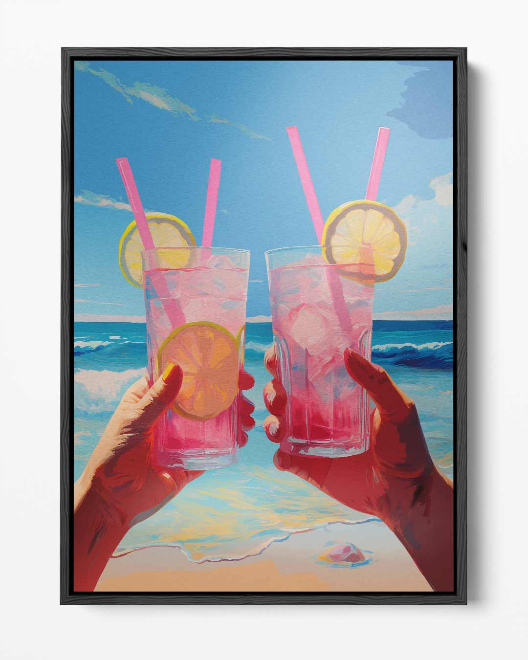 Zomerse Toast bij Zee Kunstwerk-canvas-dibond-plexiglas-wanddecoratie-WallArtistic