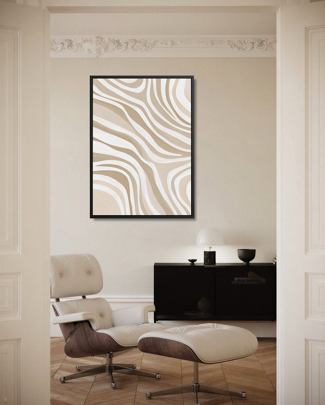 Golvende lijnen compositie Kunstwerk