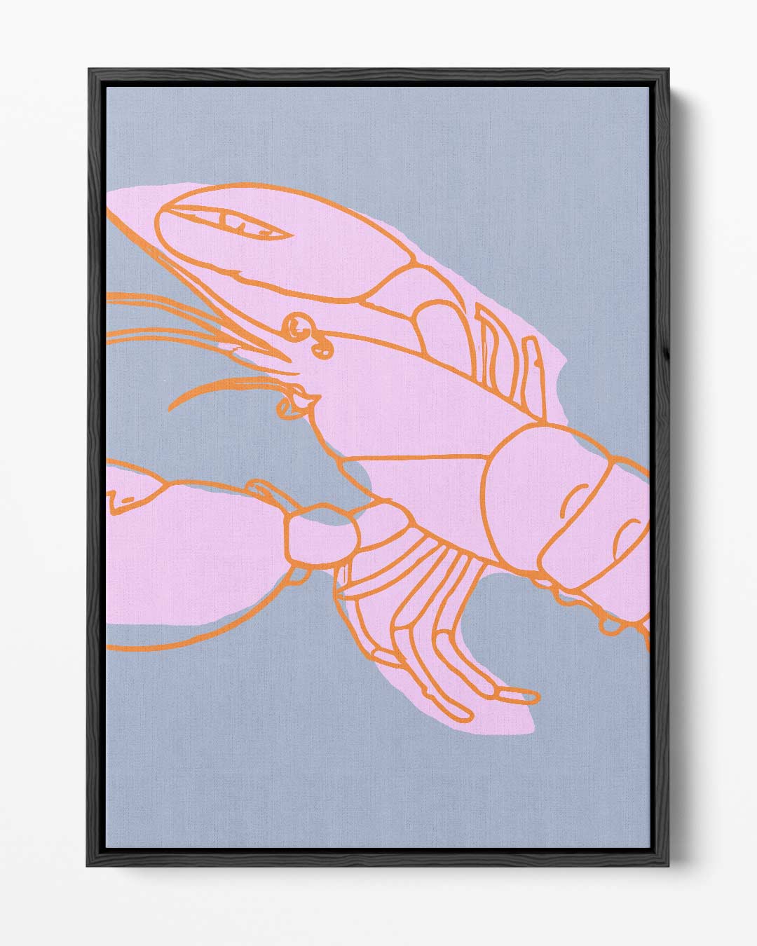 Kleurrijke Krabillustratie Kunstwerk-canvas-dibond-plexiglas-wanddecoratie-WallArtistic