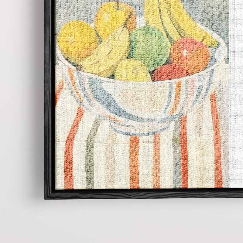 Kleurrijke Fruitmand in Impressionistische Stijl Kunstwerk-canvas-dibond-plexiglas-wanddecoratie-WallArtistic