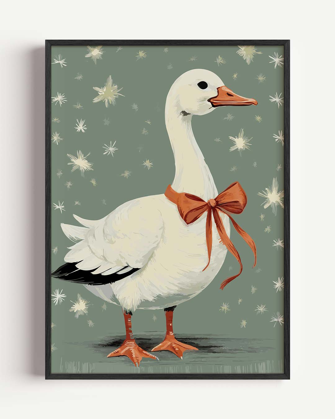 Elegante Eend met Strik Poster