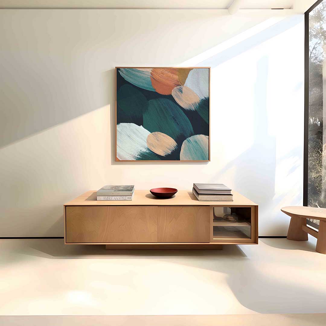 Abstracte penseelstreken Poster