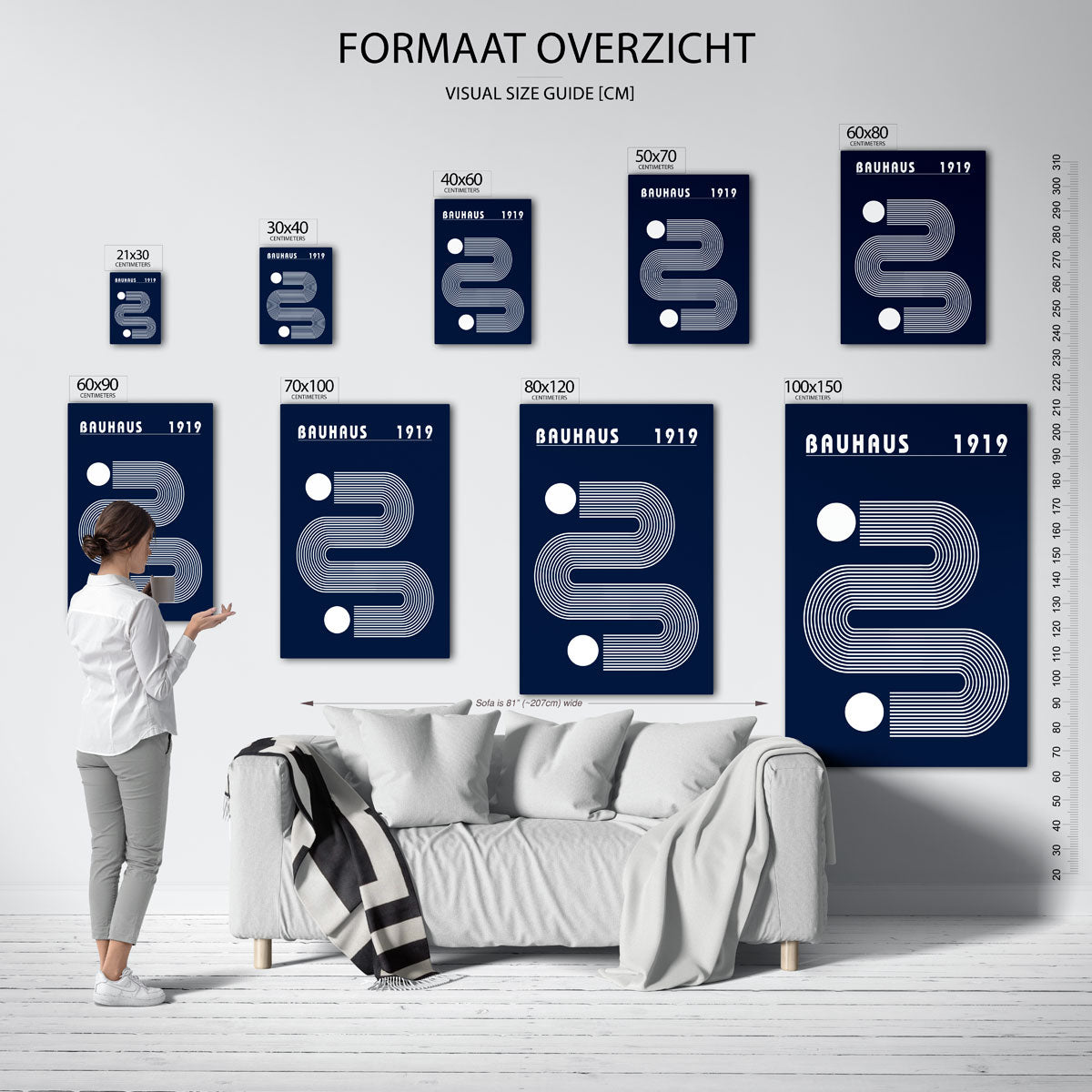 Lijnen en vormen Poster
