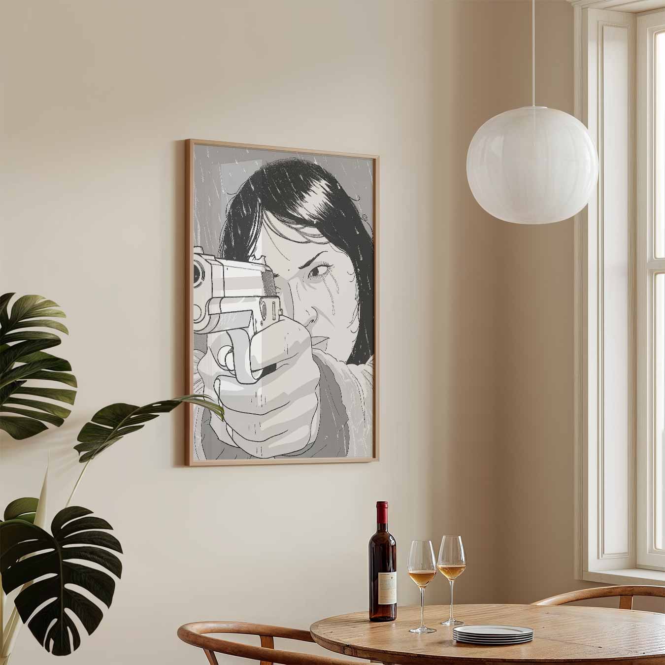 Stoere Vrouw in Actie Poster
