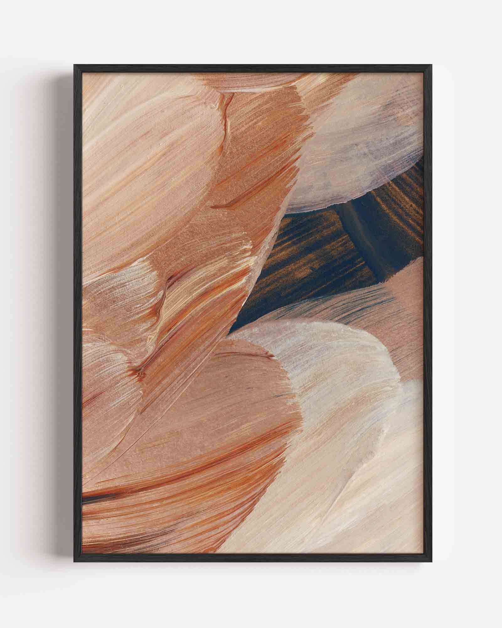 Abstracte penseelstreken Poster