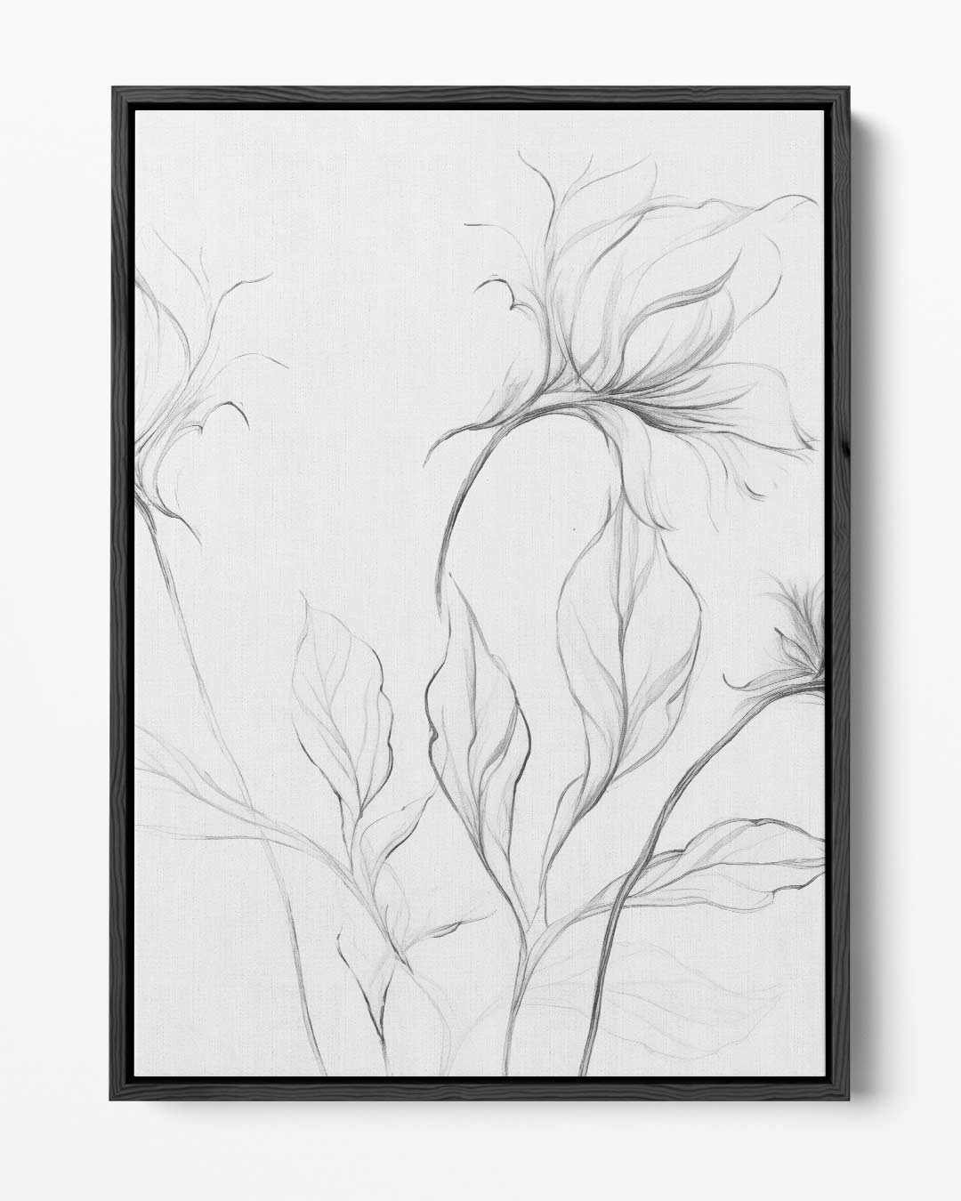 Elegante Bloemschets Kunstwerk-canvas-dibond-plexiglas-wanddecoratie-WallArtistic