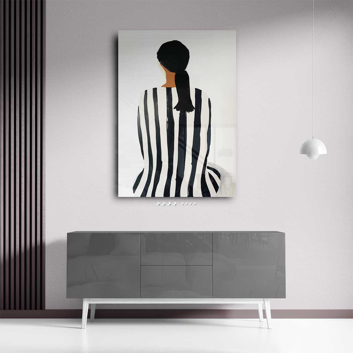 Strepen en Stille Kunstwerk-canvas-dibond-plexiglas-wanddecoratie-WallArtistic