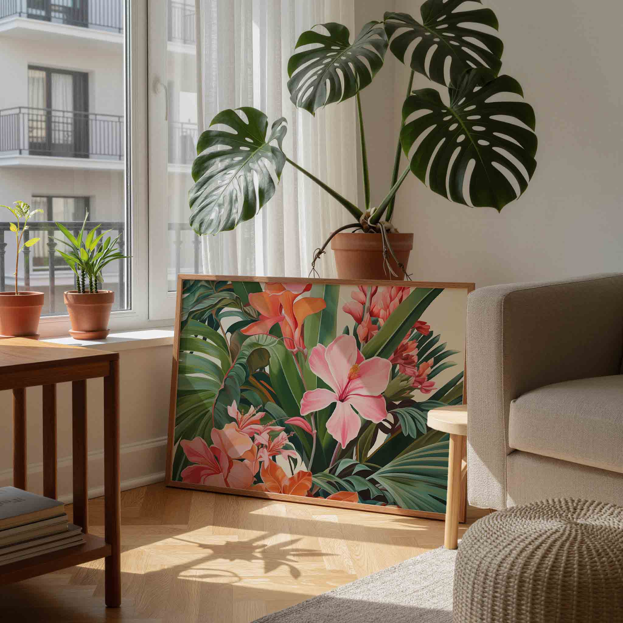 Bloemen en bladeren Poster