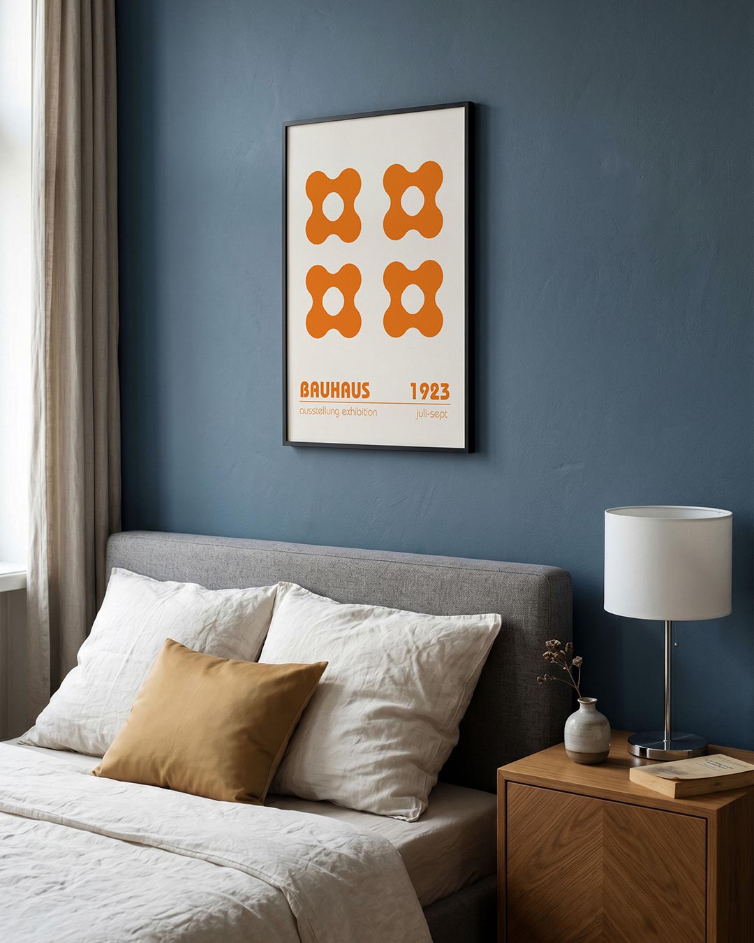 Oranje vormenritme Poster