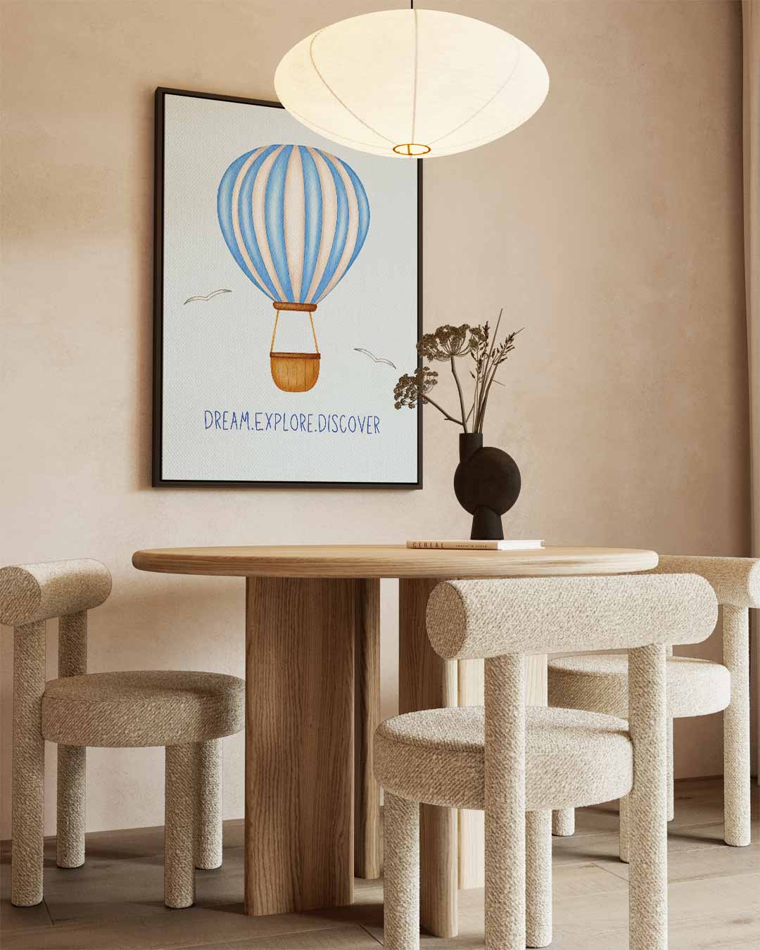 Luchtballon Droom Avontuur Kunstwerk-canvas-dibond-plexiglas-wanddecoratie-WallArtistic