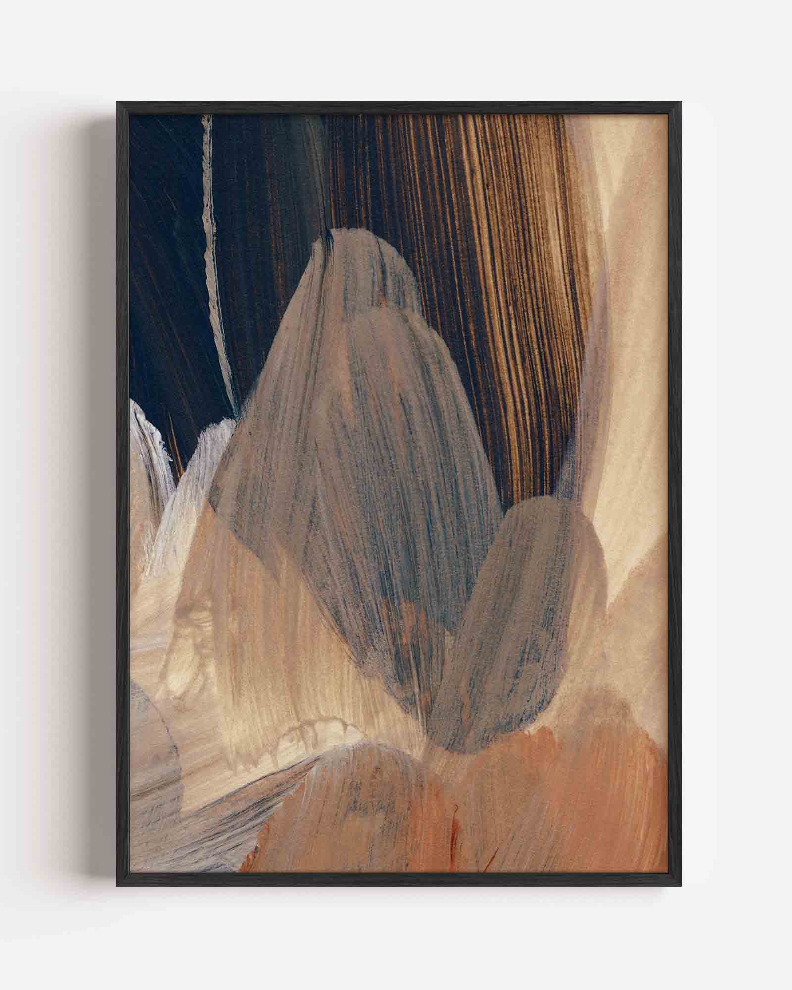 Abstracte penseelstreken Poster