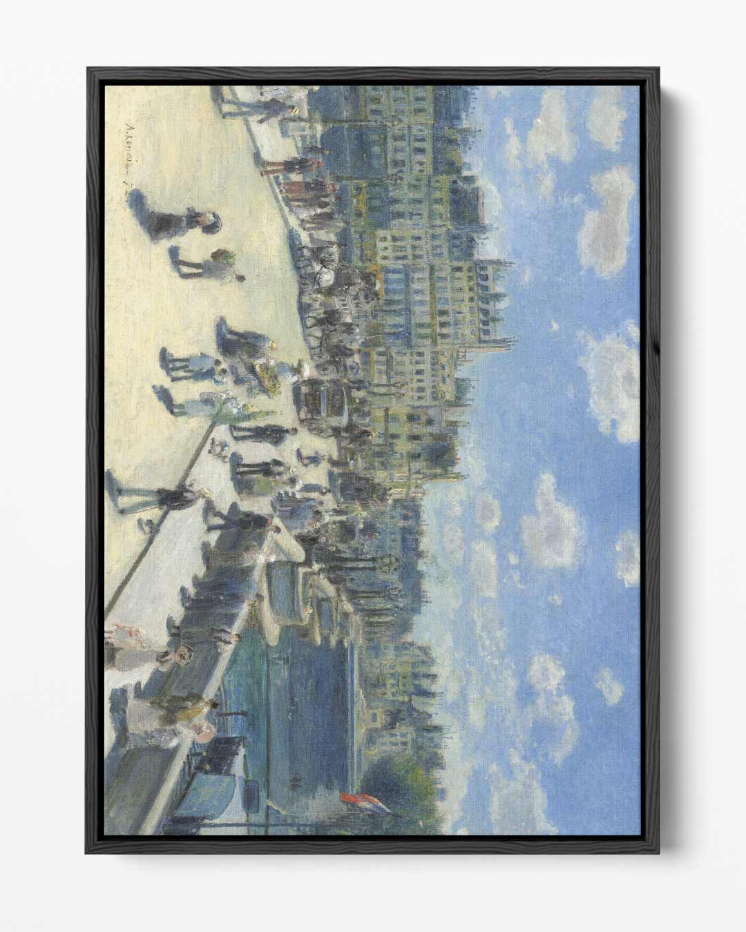 Impressionistische Stadsscène met Blauwe Hemel Kunstwerk-canvas-dibond-plexiglas-wanddecoratie-WallArtistic