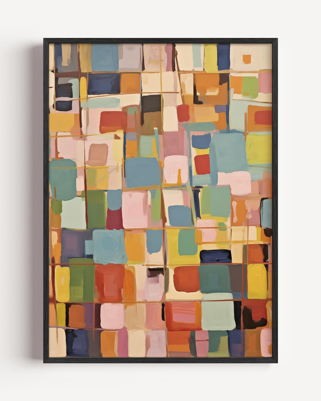 Kleurrijke Abstracte Vormen Poster-WallArtistic