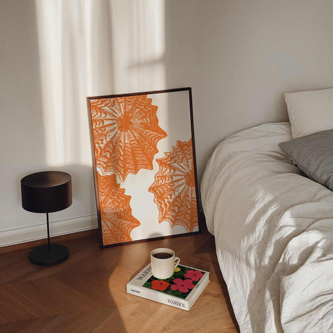 Stijlvolle Oranje Botanische Print Poster
