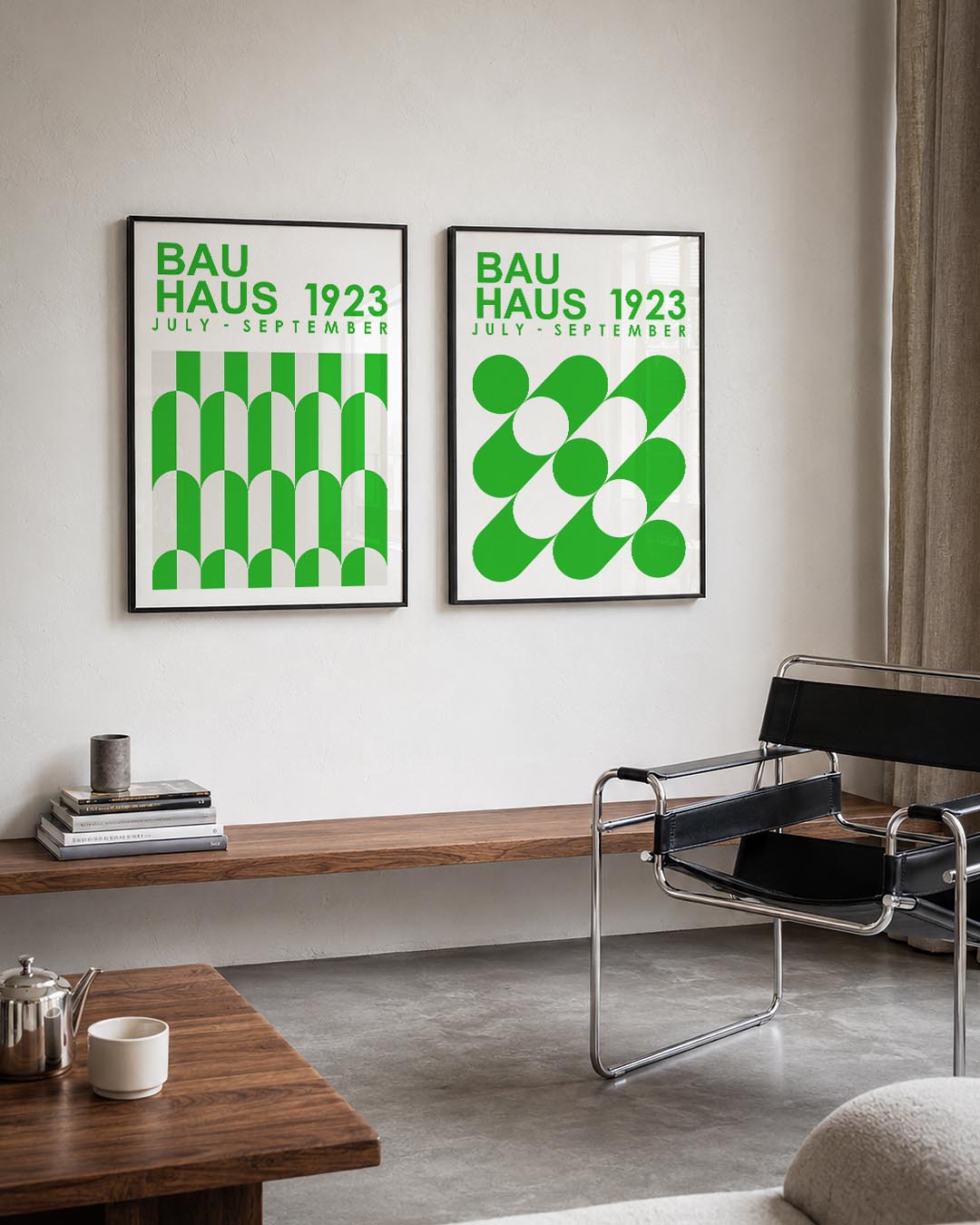 Groene boogpatronen Posterset