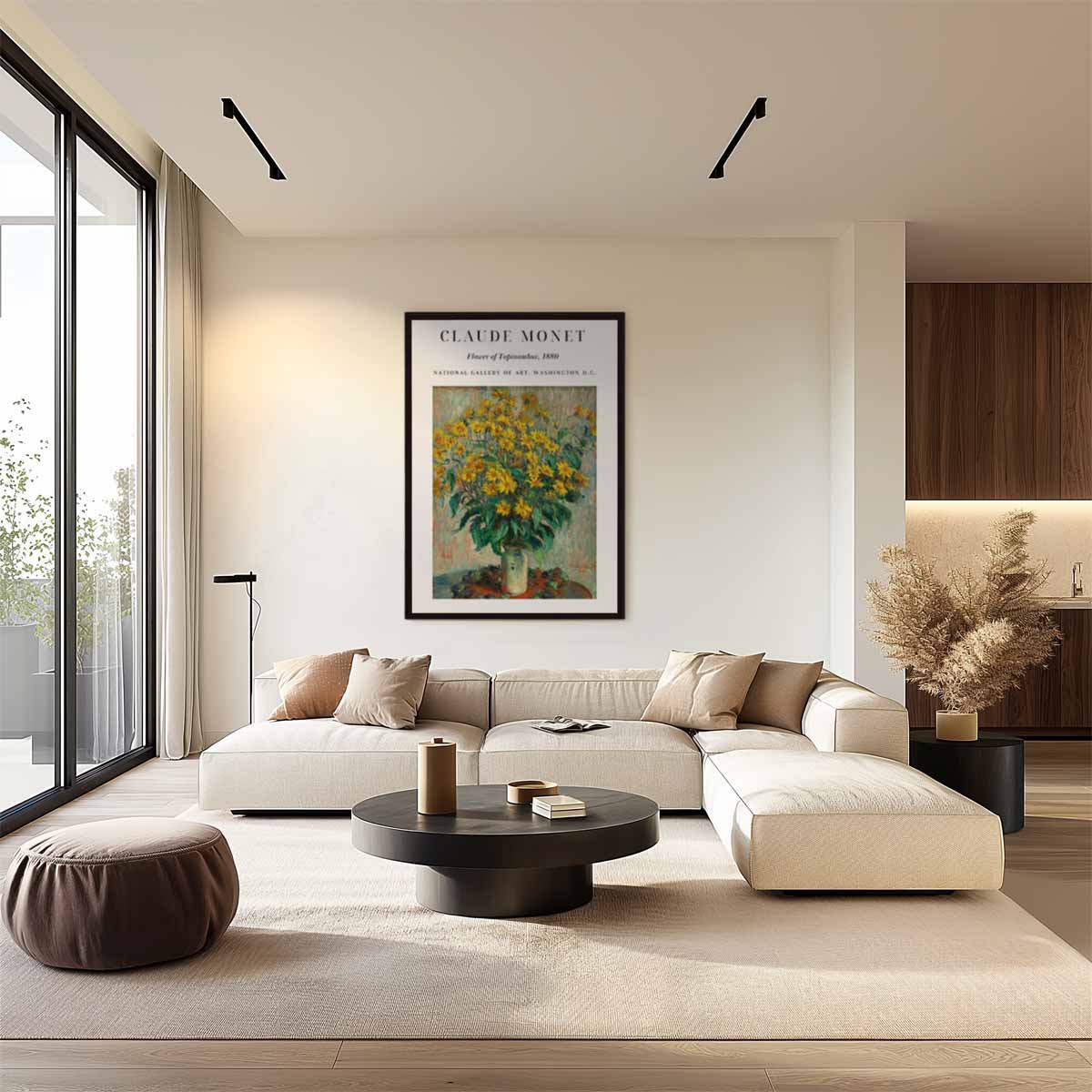 Zonnige Bloemenpracht in Vaas Kunstwerk-canvas-dibond-plexiglas-wanddecoratie-WallArtistic