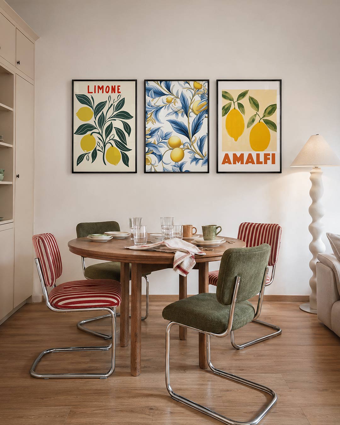 Citroen en bladeren Posterset