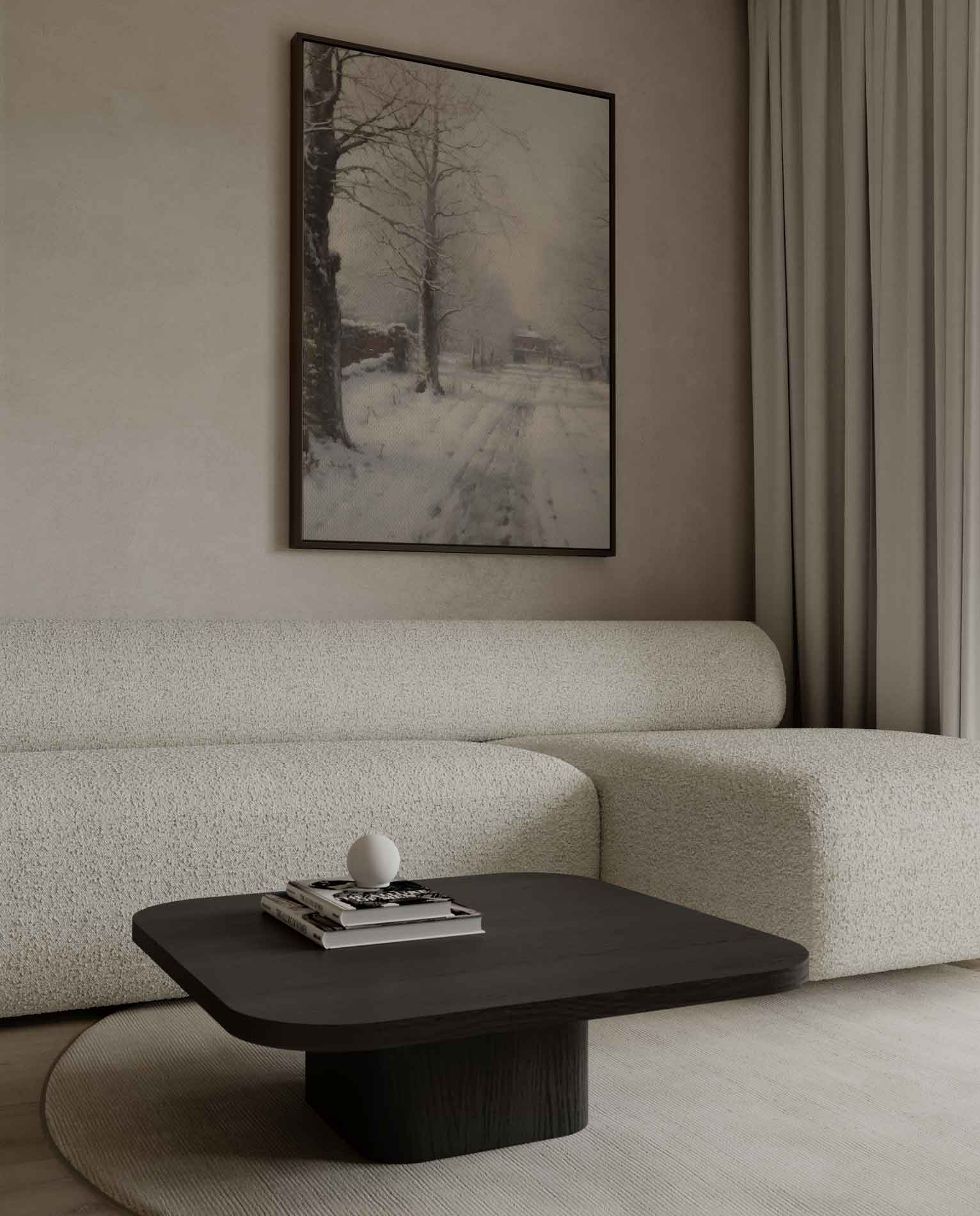 Winterlandschap in Sneeuw Kunstwerk-canvas-dibond-plexiglas-wanddecoratie-WallArtistic