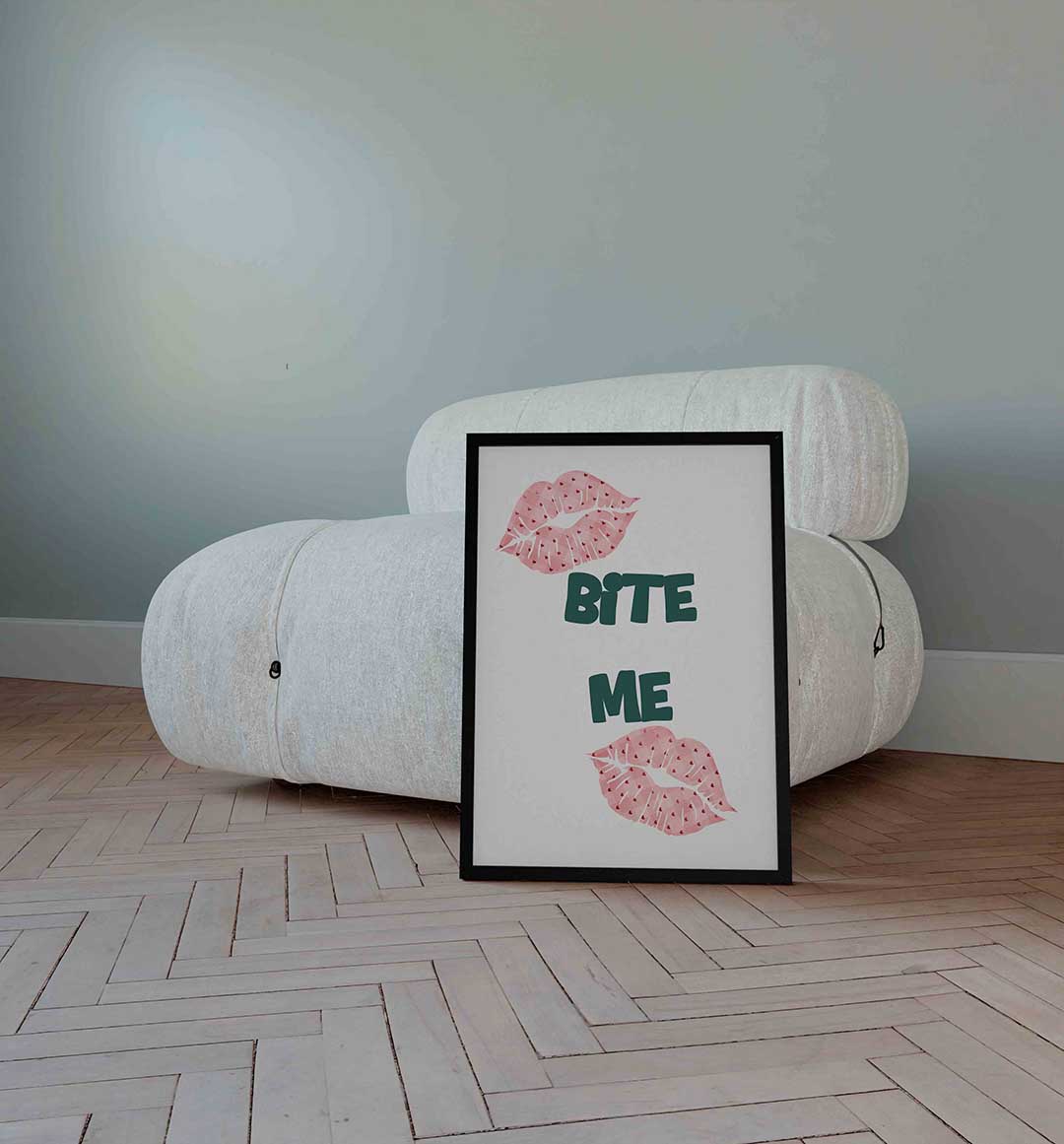 Lippen en tekst Poster
