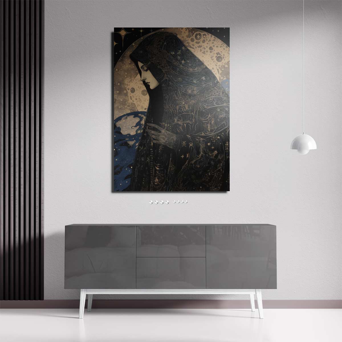 Mystieke Maanwacht Kunstwerk-canvas-dibond-plexiglas-wanddecoratie-WallArtistic