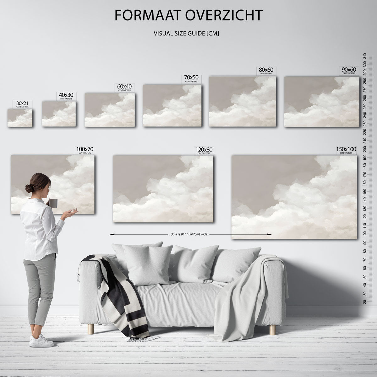 Wolkachtige vormen Poster