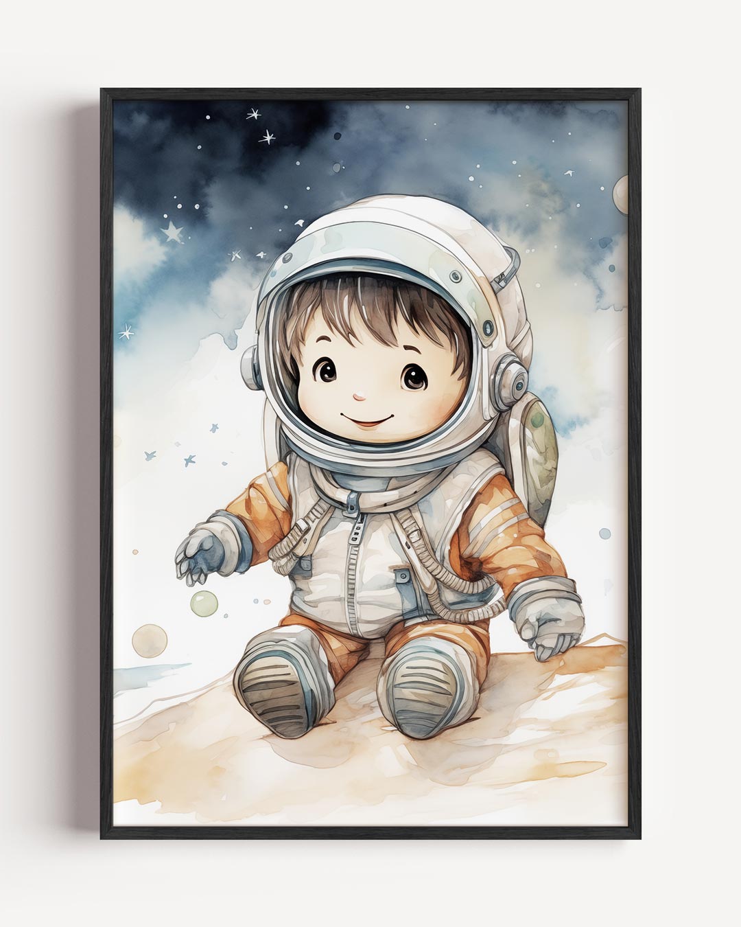 Schattige Ruimtevaarder Kinderposter-WallArtistic