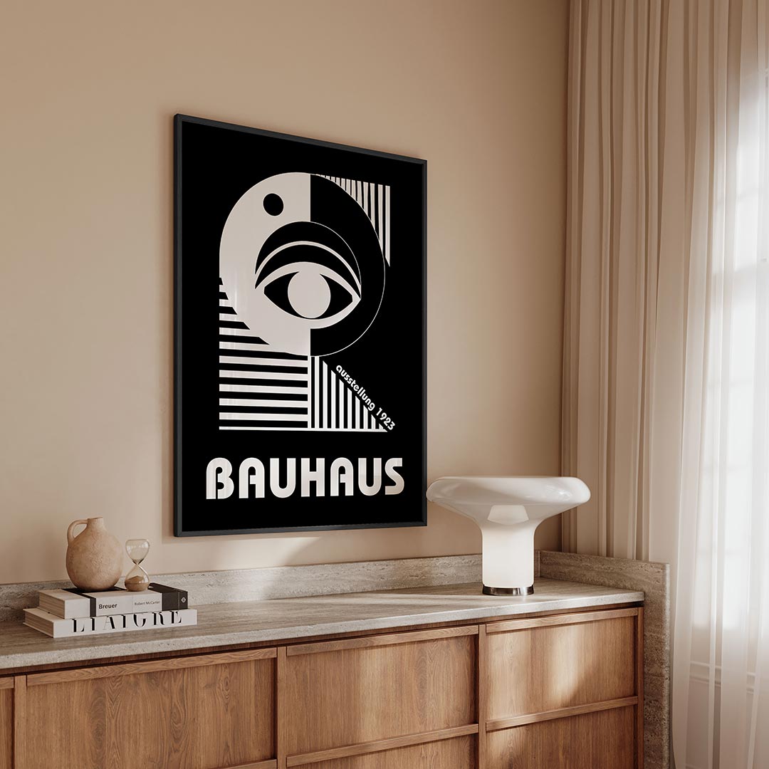 Zwart wit oogcompositie Poster