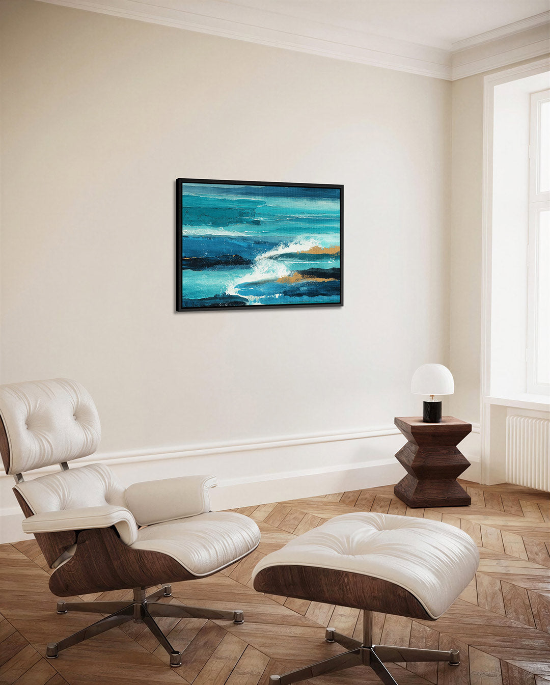 Dynamische zee Kunstwerk