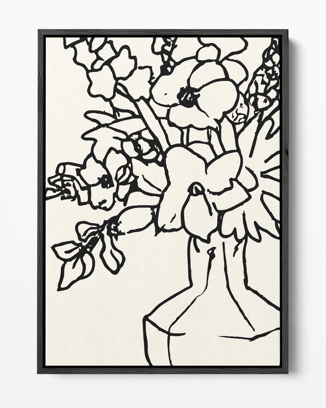 Bloemen in Lijn Kunstwerk-canvas-dibond-plexiglas-wanddecoratie-WallArtistic