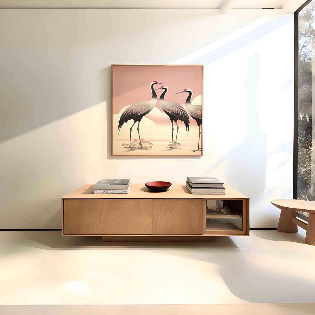 Drie kraanvogels Poster