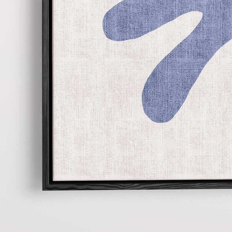 Abstracte Vormen in Blauw Kunstwerk-canvas-dibond-plexiglas-wanddecoratie-WallArtistic