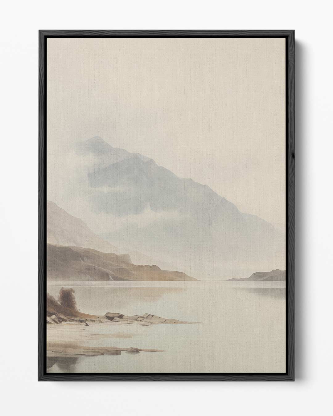 Rustieke Bergen aan een Spiegelend Meer Kunstwerk-canvas-dibond-plexiglas-wanddecoratie-WallArtistic