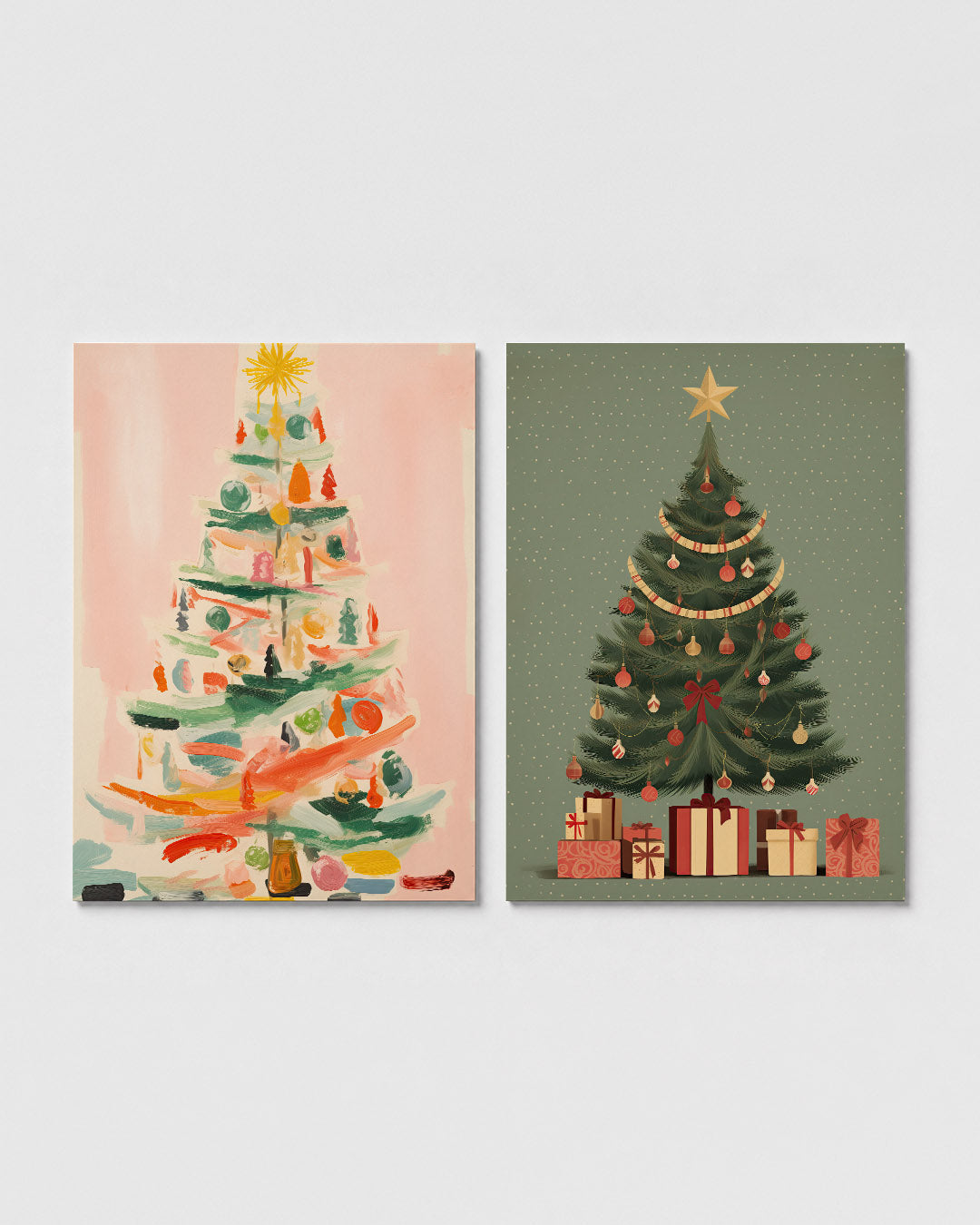 Kleurrijke kerstboom Posterset