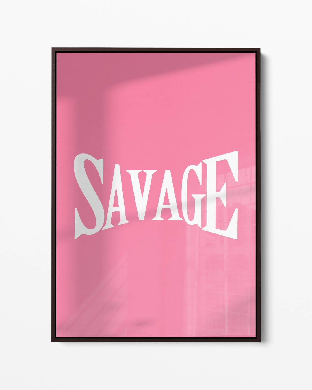 Gedurfde Typografie op Roze Kunstwerk-canvas-dibond-plexiglas-wanddecoratie-WallArtistic