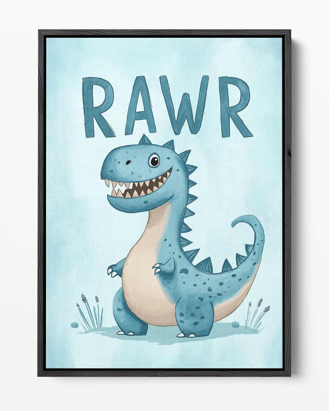 Speelse Dinosauruskunst voor Kinderen Kunstwerk-canvas-dibond-plexiglas-wanddecoratie-WallArtistic