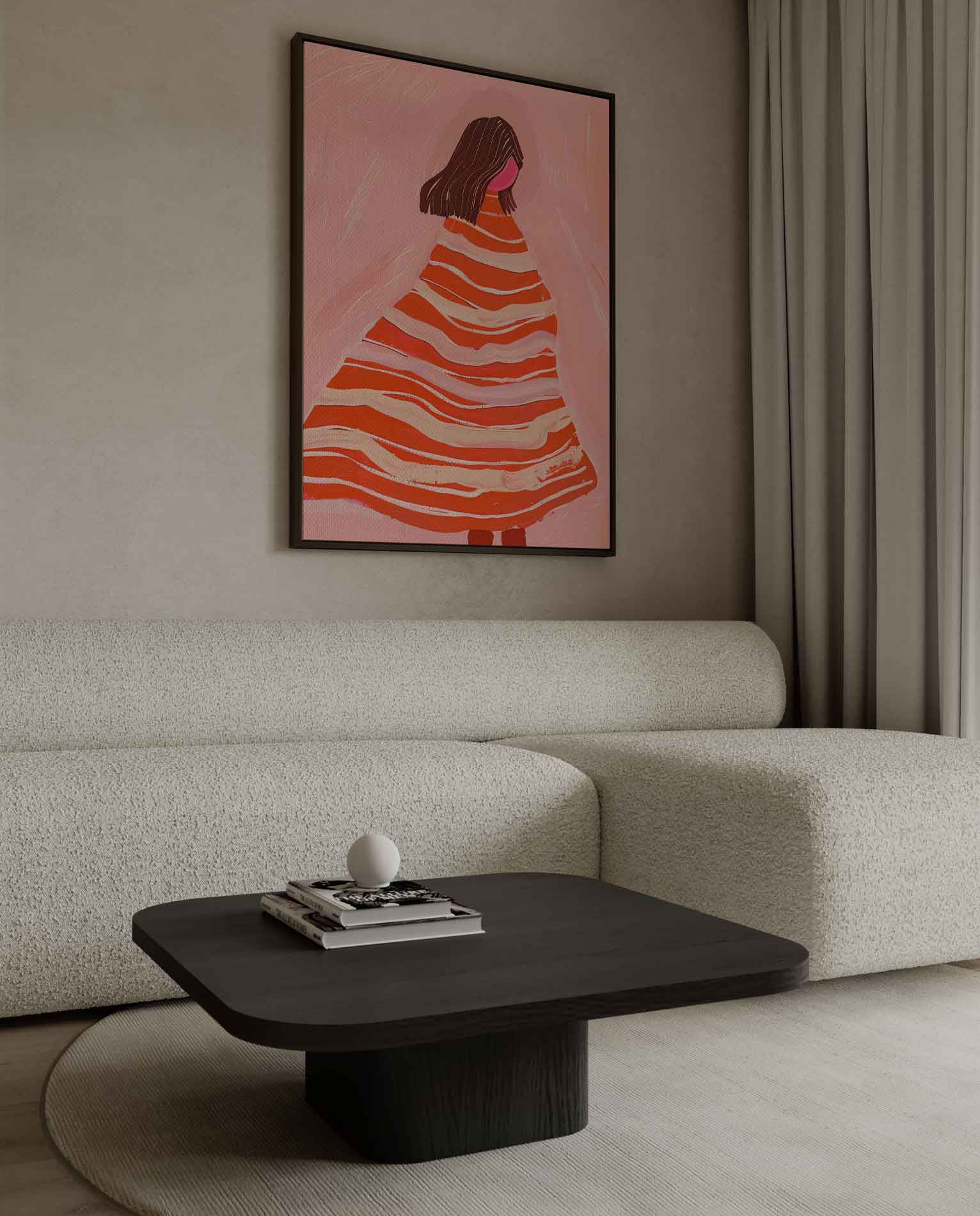 "Vluchtige Melodie in Roze" Kunstwerk-canvas-dibond-plexiglas-wanddecoratie-WallArtistic