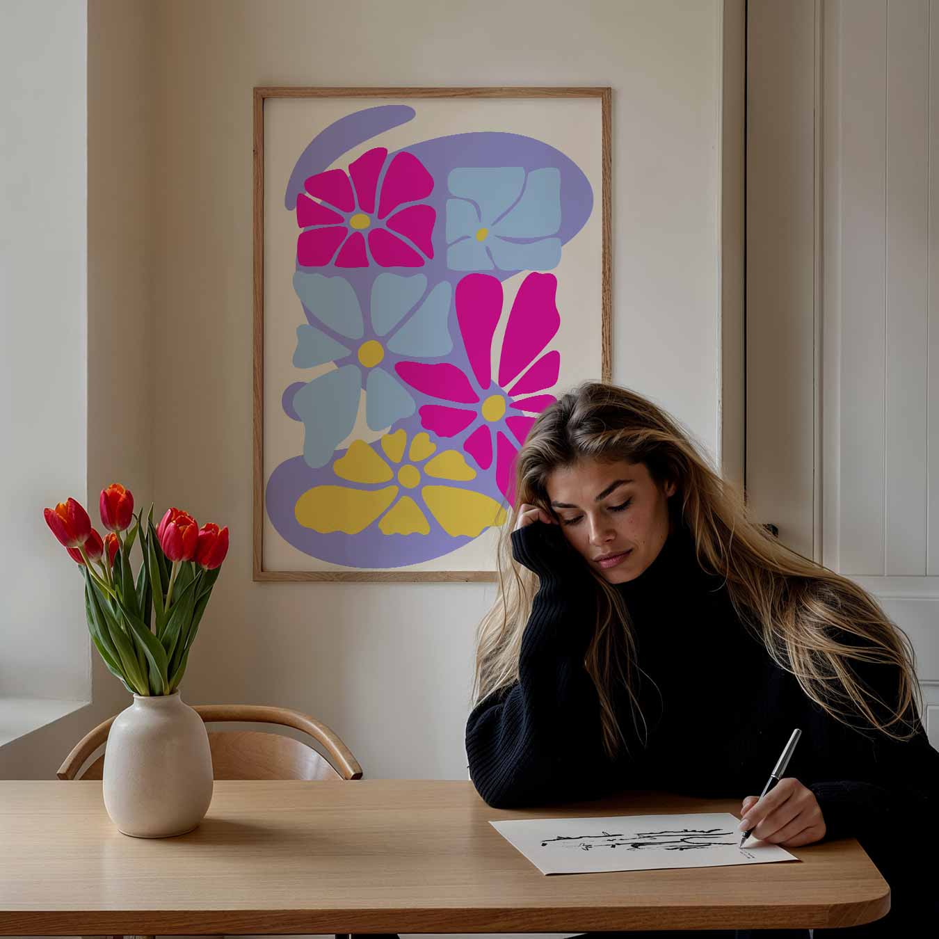 Vrolijke Bloemenpracht Poster
