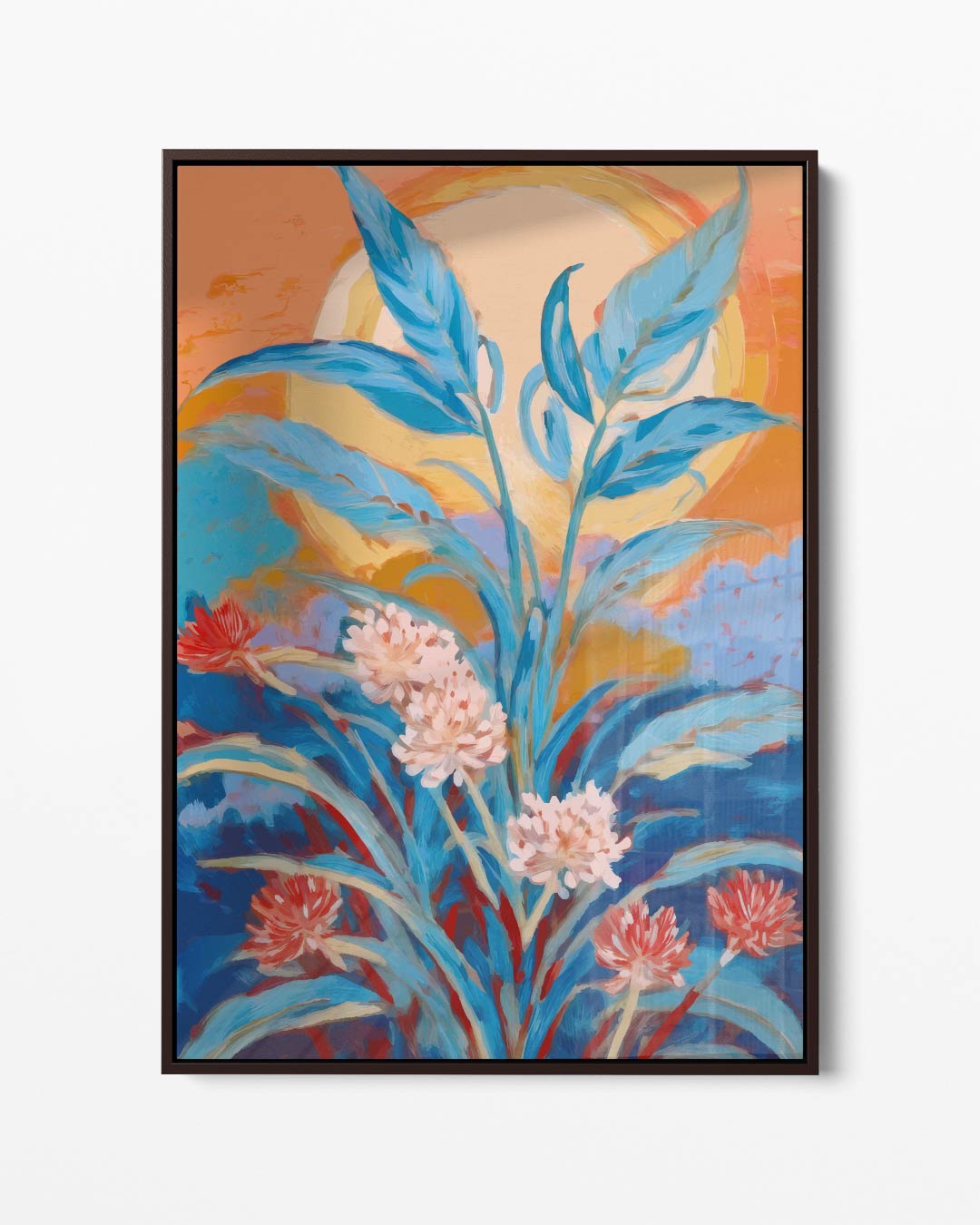 Zomerbloemen in de Wind Kunstwerk-canvas-dibond-plexiglas-wanddecoratie-WallArtistic