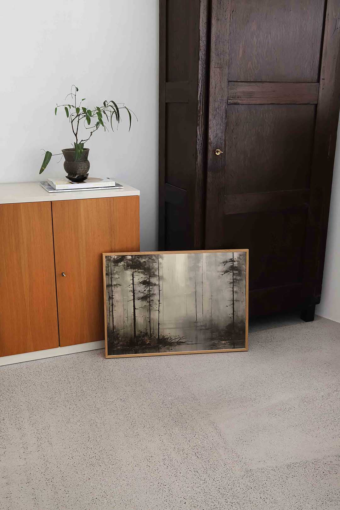 Bomen in mist Poster