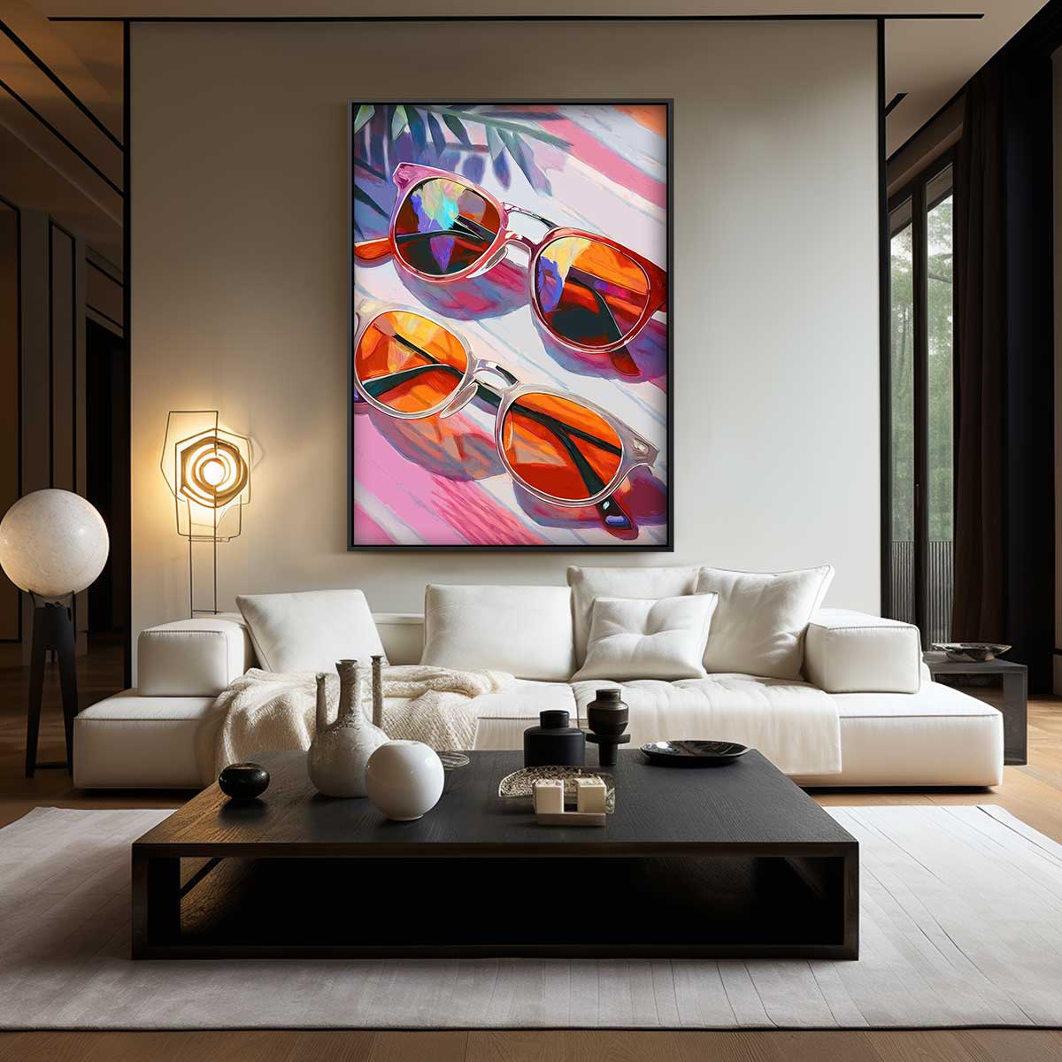 Zonovergoten Zonnebrillen Kunstwerk-canvas-dibond-plexiglas-wanddecoratie-WallArtistic
