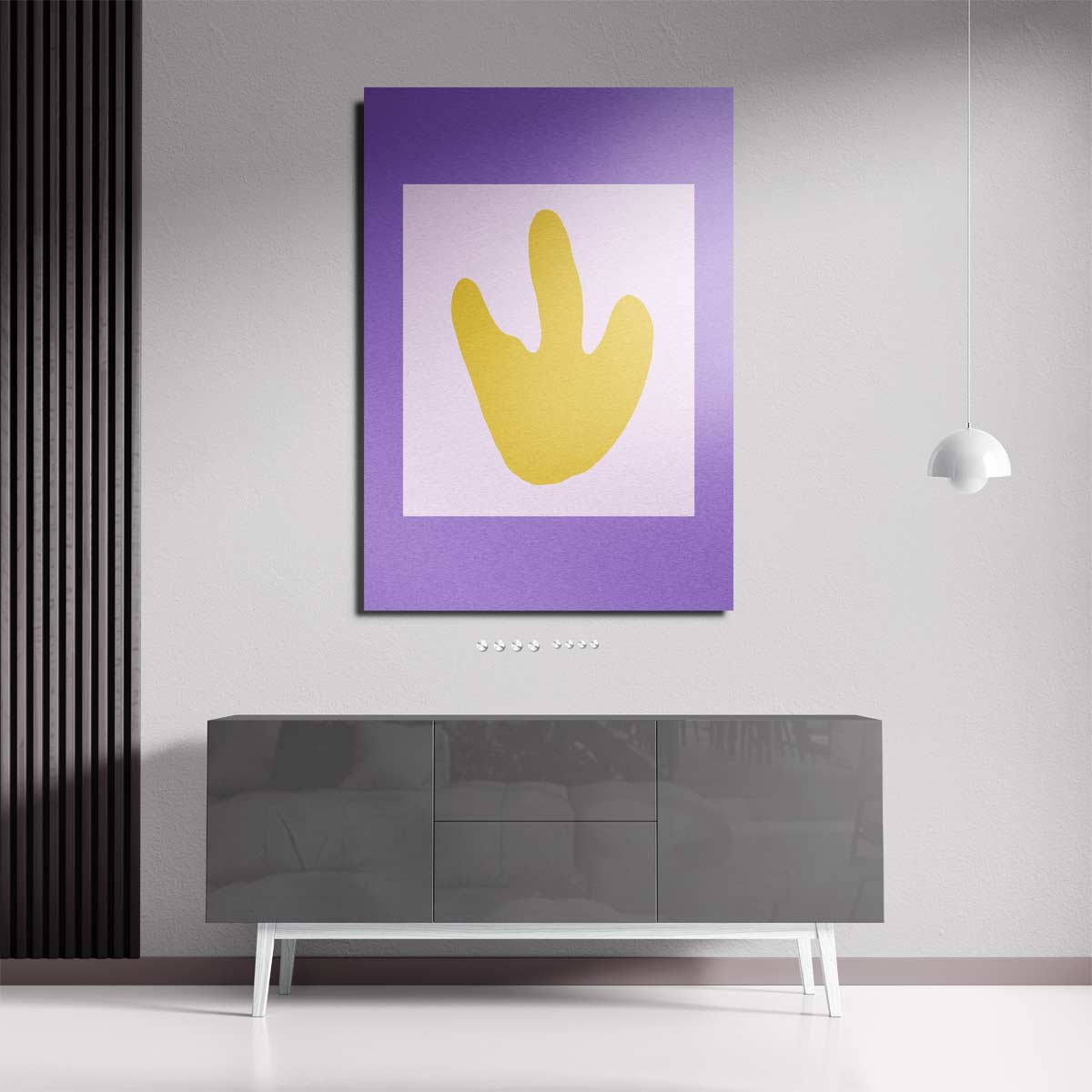 Vrolijke Voetafdruk Kunstwerk-canvas-dibond-plexiglas-wanddecoratie-WallArtistic