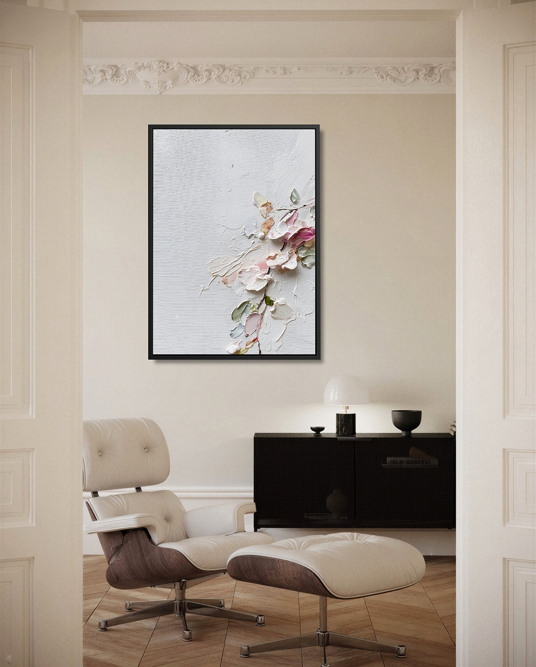Bloemrijke textuur Kunstwerk
