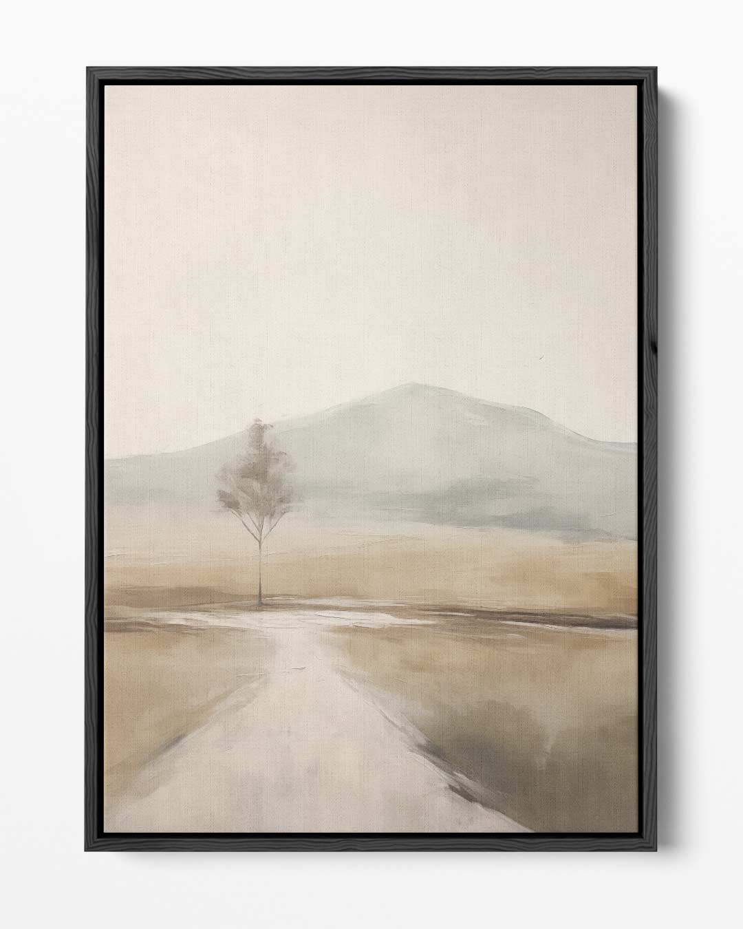 Eenzame Boom in Zacht Landschap Kunstwerk-canvas-dibond-plexiglas-wanddecoratie-WallArtistic