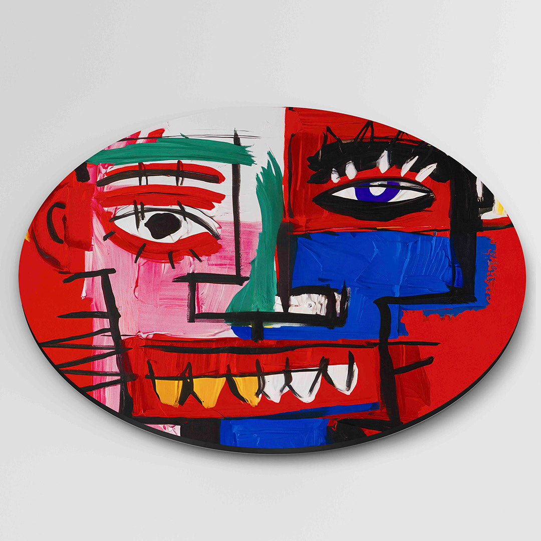Abstracte gezichten Muurcirkel