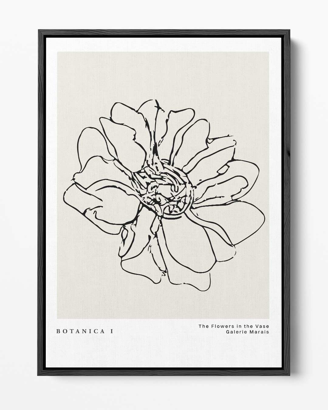 Bloemenkunst in Lijn Kunstwerk-canvas-dibond-plexiglas-wanddecoratie-WallArtistic