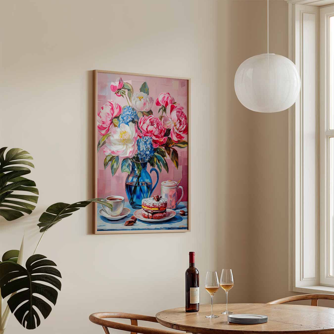 Bloemige Ontbijt Vibes Poster