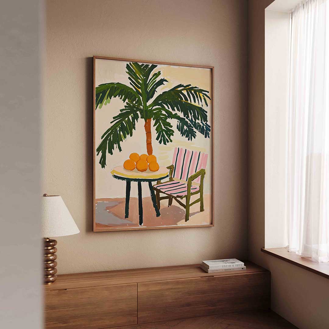 Palmbomen en sinaasappels Poster