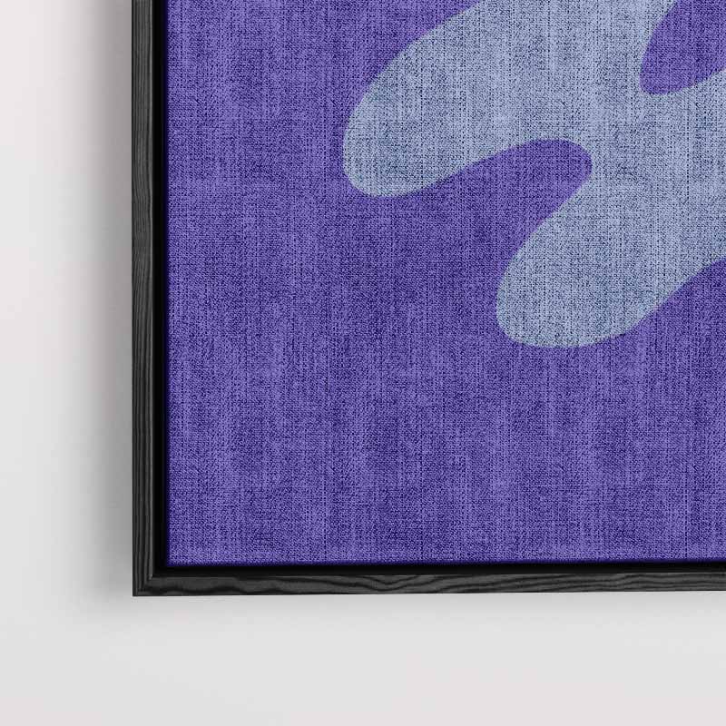 Blauwe Botanische Expressie Kunstwerk-canvas-dibond-plexiglas-wanddecoratie-WallArtistic