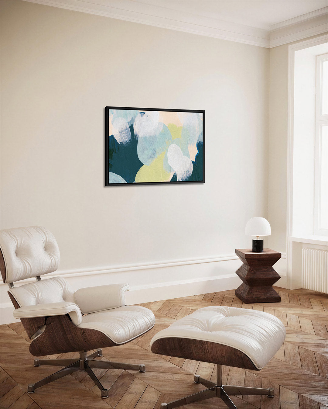 Vloeiende kleurencompositie Kunstwerk